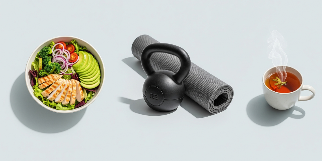 Holistički pristup zdravlju: kombinacija uravnotežene ishrane, pametnog treninga i kvalitetnog odmora.