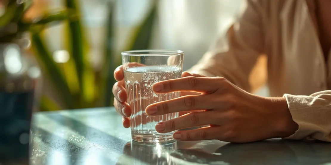 Osoba koja pije vodu iz čaše — hidratacija je osnovni proces održavanja optimalne količine vode u telu
